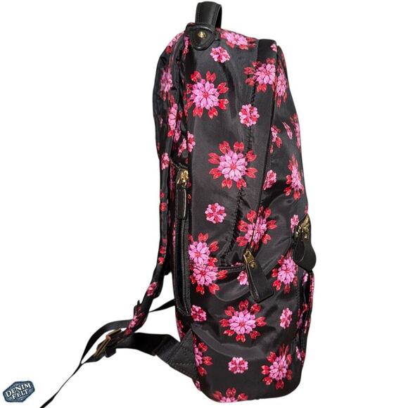 MICHAEL KORS Black Ultra Pink Ruby Jewel Floral Large KELSEY NYLON
BACKPACK - Picture 6 of 16
